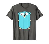Go Golang Lingua di programmazione Logo Mascotte Gopher Maglietta