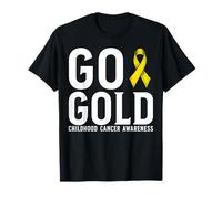 Go Gold Childhood Cancer Awareness Support Items Gifts Maglietta
