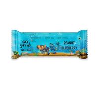 Go Grub Peanut Blueberry Snack Bar Crunchy Protein Bars with Whole Nuts, Real Dried Berries No Preservatives 100% Vegetarian Healthy Breakfast, Evening & Midnight Snack 5g Protein Pack of 10