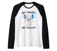 Go Hard or Go Homes Allenamento Cane Abbigliamento Esercizio Fitness Maglia con Maniche Raglan