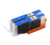 Go Inks 2, cartucce di inchiostro ciano per sostituire Canon CLI-571C, compatibile/non OEM per stampanti PIXMA, ad alta capacità, C-571C-2