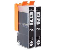 Go Inks 2 Cartucce di inchiostro Foto Nero per sostituire HP 364PBk (HP364XL) compatibile/non-OEM per Stampanti HP Photosmart