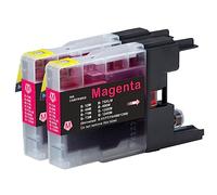 Go Inks 2 Cartucce di inchiostro Magenta per sostituire Brother LC1240M & LC1220M compatibile/non originale per Stampanti Brother DCP e MFC