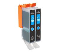 Go Inks 2 cartucce d'inchiostro ciano per sostituire CLI-521C compatibile/non OEM per PIXMA Stampanti