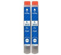 Go Inks 2 cartucce d'inchiostro ciano per sostituire Epson T2632 (26XL Series) compatibile/non OEM per stampanti Epson Expression Premium