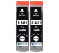 Go Inks 2 cartucce d'inchiostro nero per sostituire Epson T3351 (serie 33XL) compatibili/non-OEM per stampanti Epson Expression Premium