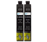 Go Inks 2 Cartucce d'inchiostro per sostituire Epson 603XLBk compatibili/non OEM per stampanti Epson WorkForce & Expression
