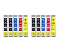 Go Inks® 2 set di 4 cartucce di inchiostro nero extra per sostituire Epson T0715+711 compatibili/non OEM per stampanti Epson Stylus (10 inchiostri)