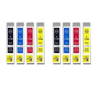 Go Inks 2 Set di 4 cartucce di ricambio per stampanti Epson T0715, compatibili, non originali, per stampanti Epson Stylus (8 inchiostri)