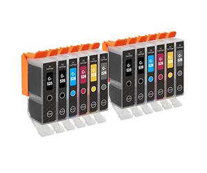 Go Inks 2 Set di 6 cartucce d'inchiostro da sostituire PGI-525 & CLI-526 compatibile/non OEM per stampanti PIXMA (12 inchiostri)