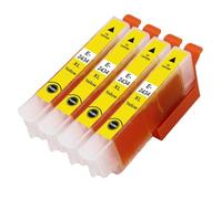 Go Inks® 4 cartucce d'inchiostro gialle per sostituire Epson T2434 (24XL) compatibili/non OEM per stampanti fotografiche Epson Express, ad alta capacità (XL), E-T2434-4