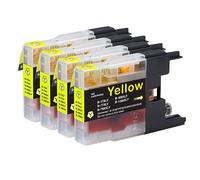 Go Inks 4 cartucce d'inchiostro giallo per sostituire Brother LC1280XLY compatibili/non-OEM per stampanti Brother MFC