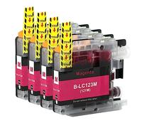 4 Cartucce di inchiostro Magenta per Brother DCP-J152W MFC-J4510DW MFC-J6520DW