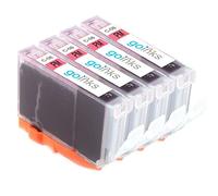 Go Inks 4 cartucce d'inchiostro magenta per sostituire Canon CLI-8PM compatibili/non-OEM per stampanti Pixma