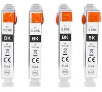 Go Inks 4 cartucce d'inchiostro nero per sostituire Canon CLI-8Bk compatibili/non OEM per stampanti Pixma