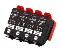 4 Foto Nero XL Cartucce d'inchiostro per Epson Expression Photo XP-6005, XP-6105