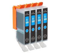 Go Inks 4 Cartucce di inchiostro Ciano per sostituire CLI-526C compatibile/non OEM per Stampanti PIXMA