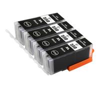 Go Inks C-550Bk - Cartucce di inchiostro della stampante per sostituire la Canon PGI-550Bk per l'uso con le stampanti Canon PIXMA (confezione da 4)