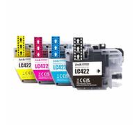 Go Inks Cartucce compatibili LC421 - Set di 4 cartucce di ricambio per stampanti Brother DCP-J1050DW, DCP-J1140DW, DCP-J1800DW, MFC-J1010DW, nero, ciano, magenta, giallo