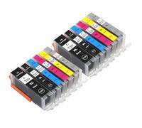 Go Inks Cartucce d'inchiostro compatibili PGI-530 e CLI-531 XL, confezione da 12 pezzi di ricambio per Canon PIXMA TS8750 e TS8751-23ml/22ml, alta capacità, confezione multipla 530 531 XL, set da 2