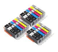 Go Inks Cartucce d'inchiostro compatibili PGI-530 e CLI-531 XL, confezione da 18 pezzi di ricambio per Canon PIXMA TS8750 e TS8751-23ml/22 ml, alta capacità, confezione multipla 530 531 XL, set da 3