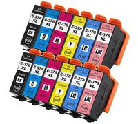 Go Inks 2 Set di 6 Cartucce d'inchiostro per sostituire Epson 378XL (Bk/C/M/Y/LC/LM) compatibile/non-OEM per Stampanti Epson Expression Photo (12 Inchiostri)