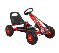 Go-kart a pedali A-15 con ruote gonfiabili - Rosso