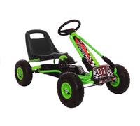 Go-kart a pedali A-15 con ruote gonfiabili - Verde