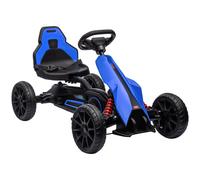 Go Kart A Pedali Per Bambini 3-8 Anni Con Sedile Regolabile E Ruote In Eva, 100x58x58.5 Cm, Blu