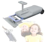 Go Kart Elettrico per La Pulizia per Bambini, Mini Go Kart con Spazio Di Archiviazione Integrato, Kart Retrattile per La Pulizia a Velocità Variabile,Grey