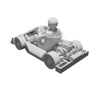 Go-Kart Miniatura con Pilota per Gioco da Tavolo Rallyman GT Stampato