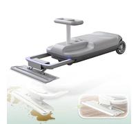 Go Kart per Bambini con Lavapavimenti e - Elettrico a Doppio Motore Uso Interno Ed Esterno Ruote Luminose Spazio Di Archiviazione Incluso Età 3+,Grey