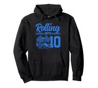 Go Kart Racing 10° compleanno Rolling Into 10 Funny Boys Kids Felpa con Cappuccio