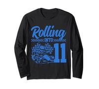 Go Kart Racing 11° compleanno Rolling Into 11 Funny Boys Kids Maglia a Manica