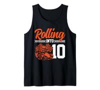 Go Kart Racing Boys 10° compleanno Rolling Into 10 Cart Racer Canotta