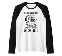 Go Kart Racing Divertente Go Cart Racer Karting Maglia con Maniche Raglan