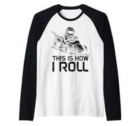 Go Kart Racing Divertente Go Cart Racer Karting Maglia con Maniche Raglan
