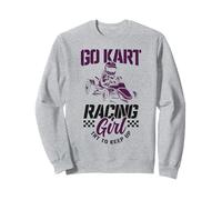 Go Kart Racing Girl Divertente Go Kart Racer Karting Felpa