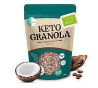 Go-Keto BIO Keto Granola Coconut Cocoa 290g - Low Carb Keto Muesli per una deliziosa colazione keto, con scaglie di cocco, noci, frutta, semi di girasole e semi di zucca, vegan, senza glutine