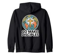 Go Make Discepoles/Grande Commissione di Cristo Felpa con Cappuccio