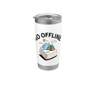 GO OFFLINE Campeggio Escursioni Bicchiere termico in acciaio inox doppia parete