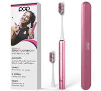 Go Plus Sonic Spazzolino da denti Pop Sonic con custodia per il trasporto, perfetto spazzolino sonico, ogni volta in cui - rosa rosa
