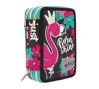 GIOCHI PREZIOSI SCUOLA ASTUCCIO TRIPLO CON 3 ZIP ,GOPOP23 FLAMINGO