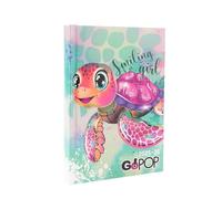 GO POP - Turtle Bloom Diario Scuola 2025/2026, Agenda 10 Mesi Datata, Formato 14,2 x 20 cm con Copertina Rigida con Tartarughe e Fiori, Per Studenti Elementari e Medie