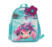 Go Pop - Zainetto Asilo Turtle Bloom Con Ampio Comparto Centrale, Tirazip Personalizzato, Spallacci Imbottiti E Maniglia Dim. 25,5 X 34,5X11,5 Cm