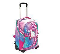 Go Pop - Zaino con Trolley femminile - 3 Grafiche Frontali Intercambiabili e Pop-Up, 2 Scomparti con cerniera, Spallacci Imbottiti, adatto alla scuola primaria, 34 l x 47 h x 23 p - 36 litri
