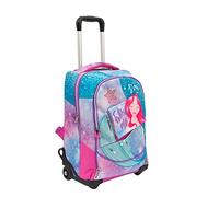Go Pop - Zaino con Trolley femminile - 3 Grafiche Frontali Intercambiabili e Pop-Up, 2 Scomparti con cerniera, Spallacci Imbottiti, adatto alla scuola primaria, 34 l x 47 h x 23 p - 36 litri