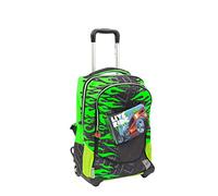 Go Pop - Zaino con Trolley Monster Truck - 3 Grafiche Frontali Intercambiabili e Pop-Up, 2 Scomparti con cerniera, Spallacci Imbottiti, adatto alla scuola primaria, 34 l x 47 h x 23 p - 36 litri