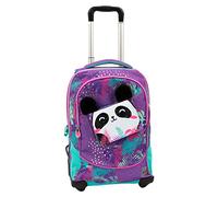 Go Pop - Zaino con Trolley Pandastic - 3 Grafiche Frontali Intercambiabili e Pop-Up, 2 Scomparti con cerniera, Spallacci Imbottiti, adatto alla scuola primaria, 34 l x 47 h x 23 p - 36 litri
