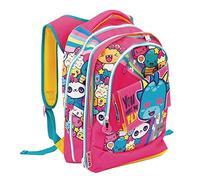 Go Pop - Zaino Estensibile - con 3 Grafiche Frontali Intercambiabili e Pop-Up, 3 Scomparti con cerniera, Schienale e Spallacci Imbottiti, adatto alla scuola primaria, 31 l x43 h x17,5 p cm
